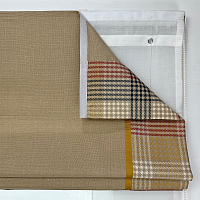 картинка Двойная римская штора день-ночь Inspire Elegance Tartan темно-бежевая от магазина Topcurtains