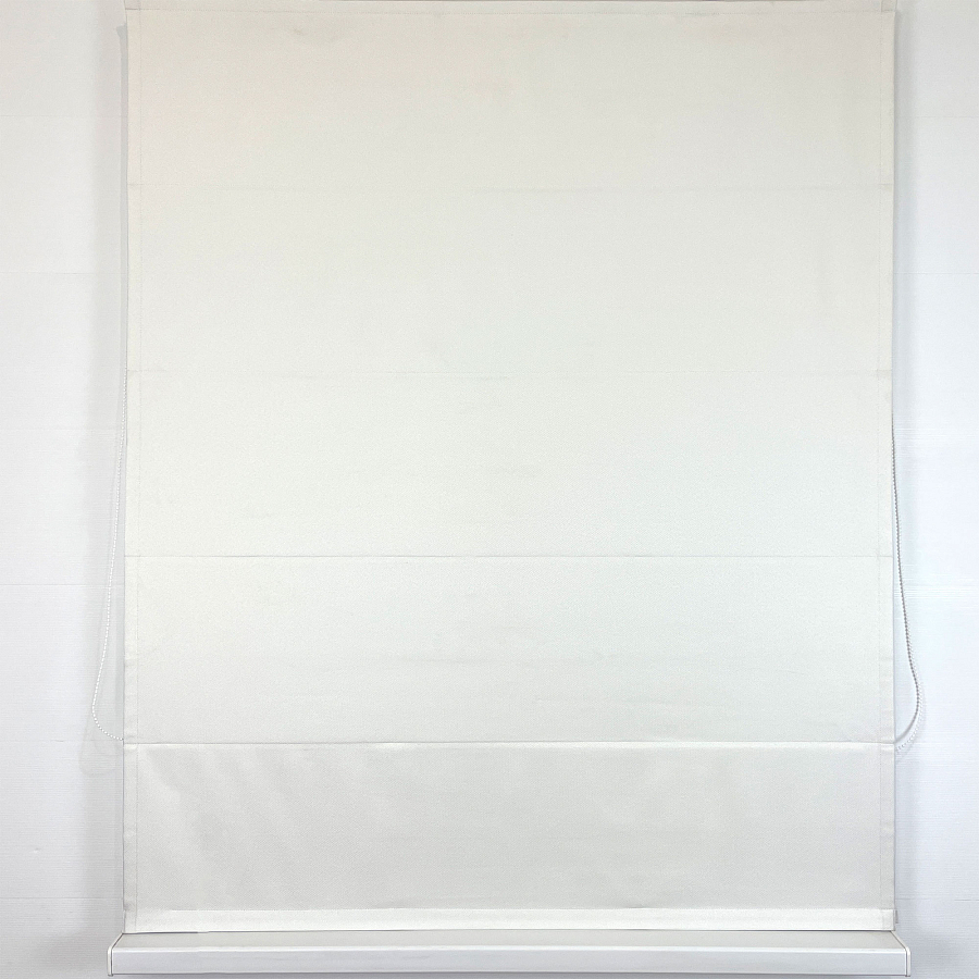 картинка Двойная римская штора White Cover с тюлем от магазина Topcurtains