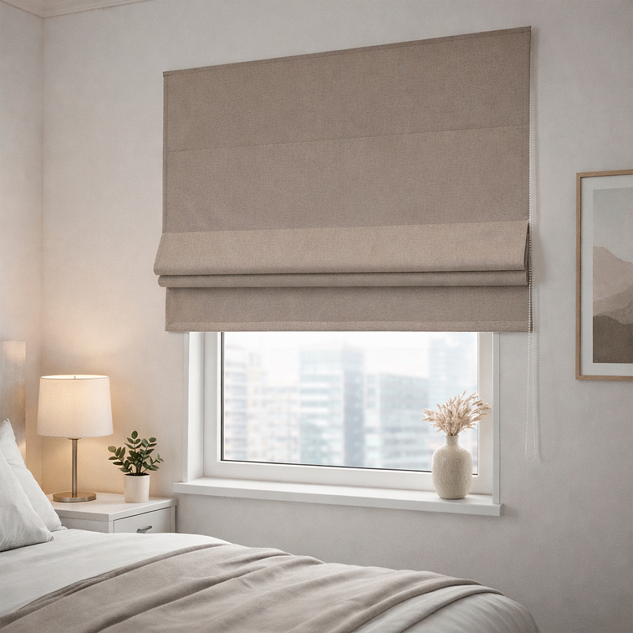 картинка Римская штора блэкаут Eclipse бежевая от магазина Topcurtains