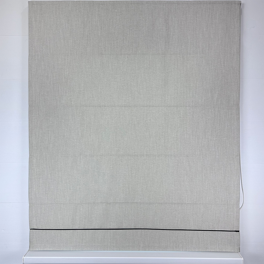 картинка Римская штора Perfection Line, бежево серая с тонким кантом от магазина Topcurtains