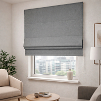 картинка Римская штора блэкаут Eclipse темно серая от магазина Topcurtains