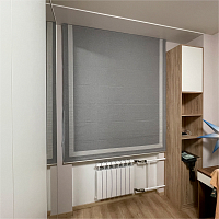 картинка Римская штора Eclipse Frame темно серая со светлым кантом от магазина Topcurtains