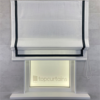 картинка Римская штора с кантом White&Black от магазина Topcurtains