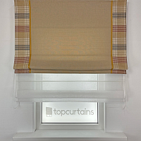 картинка Двойная римская штора день-ночь Inspire Elegance Tartan темно-бежевая от магазина Topcurtains