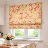 картинка Римская штора с цветами Flores, хлопок от магазина Topcurtains