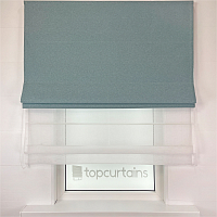 картинка Двойная римская штора Eclipse бирюзовый блэкаут с тюлем от магазина Topcurtains