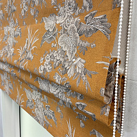 картинка Римская штора из хлопка Field Birds с изображением птиц от магазина Topcurtains