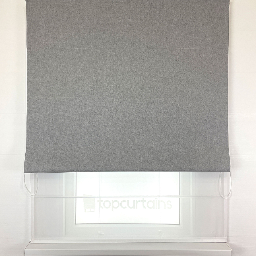картинка Двойная римская штора блэкаут Eclipse серая от магазина Topcurtains