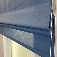 картинка Римская штора Flax Melody, голубая от магазина Topcurtains