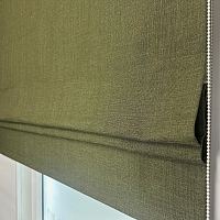 картинка Римская штора Inspire Elegance темно-зеленая от магазина Topcurtains