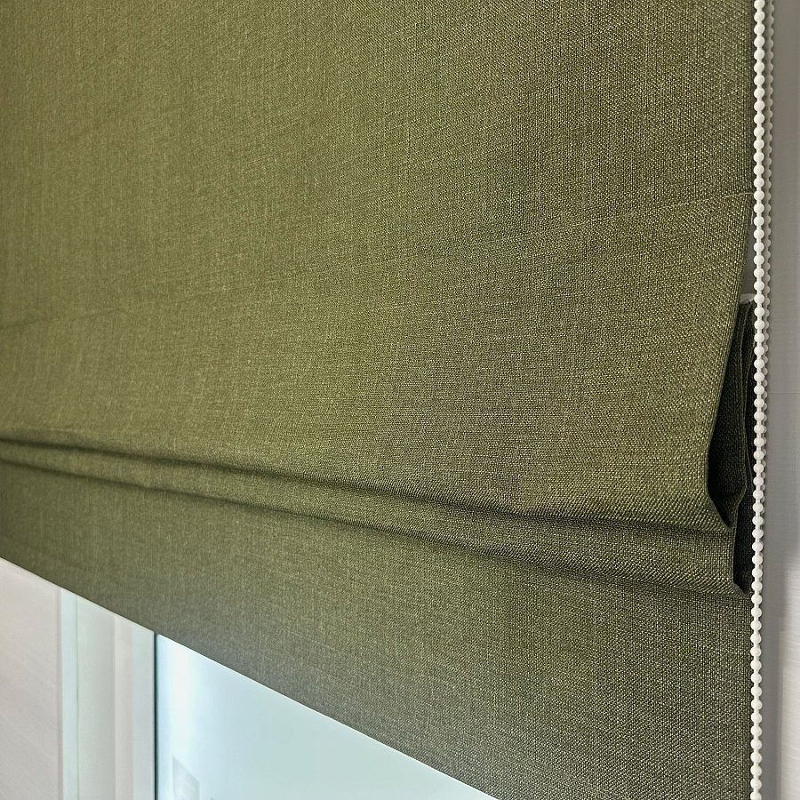картинка Римская штора Inspire Elegance темно-зеленая от магазина Topcurtains