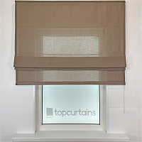картинка Римская штора Flax Melody, коричневая от магазина Topcurtains