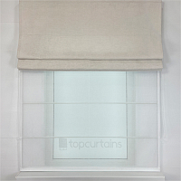 картинка Двойная римская штора Chenille Milk с тюлем от магазина Topcurtains