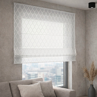 картинка Римская штора Sandglass, белая от магазина Topcurtains