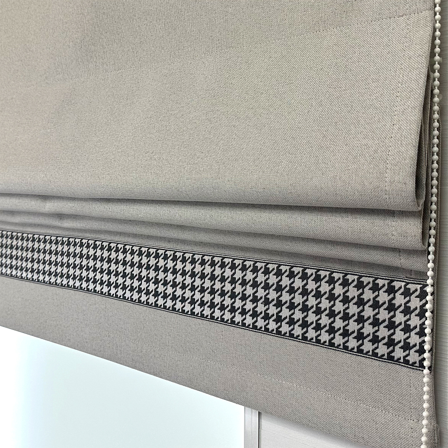 картинка Римская штора блэкаут Eclipse Style светло серая от магазина Topcurtains
