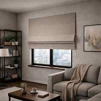 картинка Римская штора блэкаут Night silence, бежевая от магазина Topcurtains