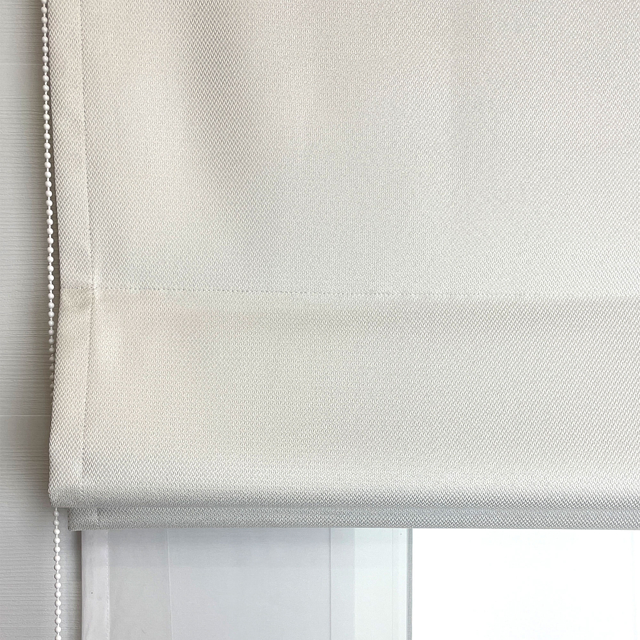 картинка Двойная римская штора White Cover с тюлем от магазина Topcurtains