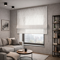 картинка Римская штора Forest Plants белая от магазина Topcurtains