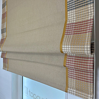картинка Римская штора Inspire Elegance Tartan темно-бежевая от магазина Topcurtains