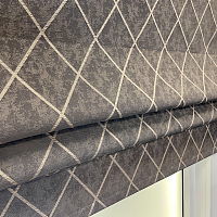 картинка Римская штора Geometrics, коричневая от магазина Topcurtains