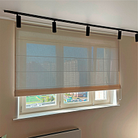картинка Римская штора Flax Melody, коричневая от магазина Topcurtains