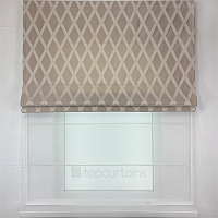 картинка Римская штора день и ночь Crystal Glow бежевая с ромбами от магазина Topcurtains