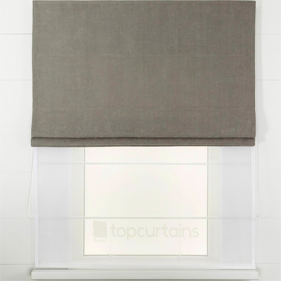 картинка Двойная римская штора Canvas Beige с тюлем от магазина Topcurtains