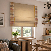 картинка Римская штора Inspire Elegance Tartan темно-бежевая от магазина Topcurtains