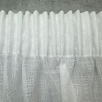 картинка Штора из белого льняного тюля Ballet от магазина Topcurtains