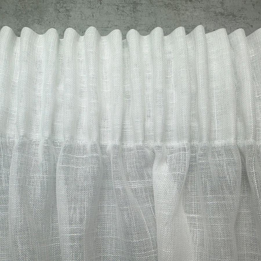 картинка Штора из белого льняного тюля Ballet  от магазина Topcurtains