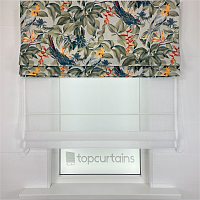 картинка Двойная римская штора Funny Parrots день и ночь от магазина Topcurtains