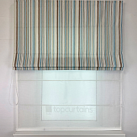 картинка Двойная римская штора день-ночь Candy Stripes голубая от магазина Topcurtains