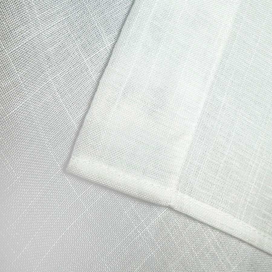 картинка Штора из белого льняного тюля Ballet  от магазина Topcurtains