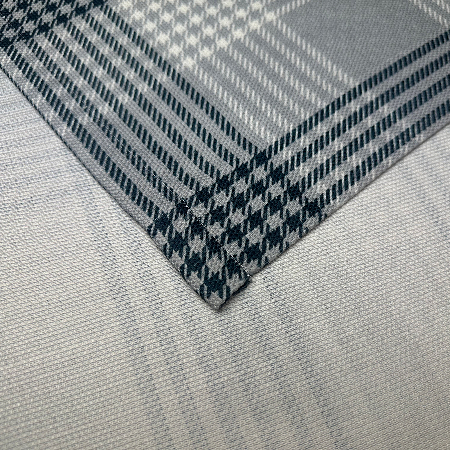 картинка Штора из рогожки в клетку Tartan серый от магазина Topcurtains
