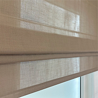 картинка Римская штора Flax Melody, коричневая от магазина Topcurtains