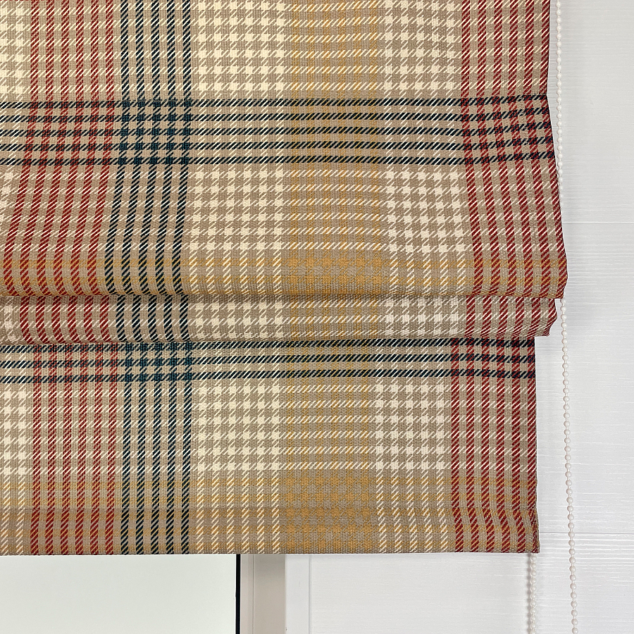 картинка Римская штора в клетку Tartan color 1 от магазина Topcurtains