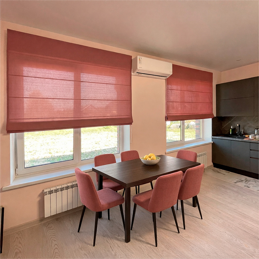 картинка Римская штора Inspire Elegance брусничная от магазина Topcurtains